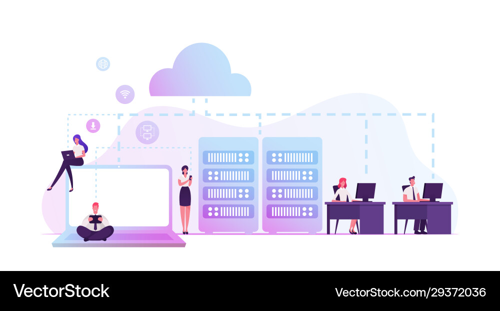 Corporate Network Management vector image