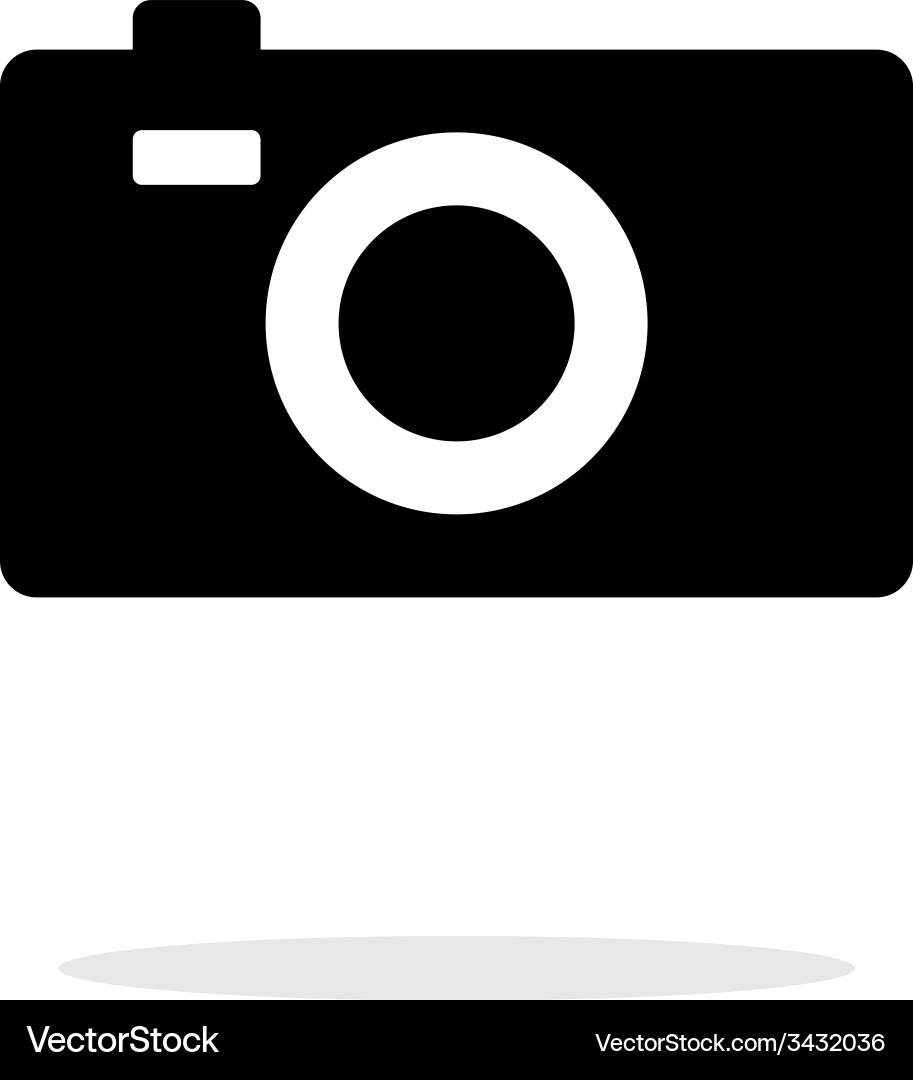 Digital camera simple icon on white background vector image
