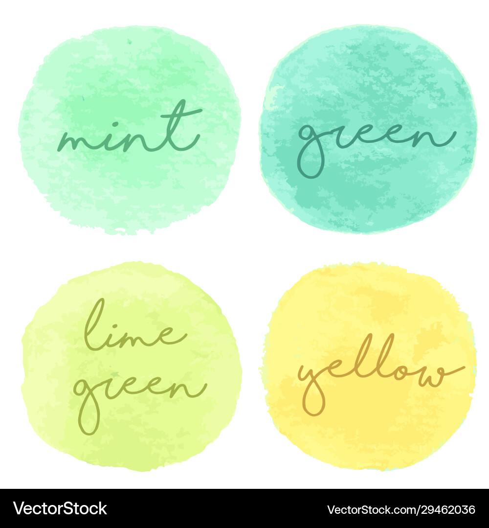 Drops color green and yellow colorwater are soft Drops color green and yellow colorwater are soft vector image
