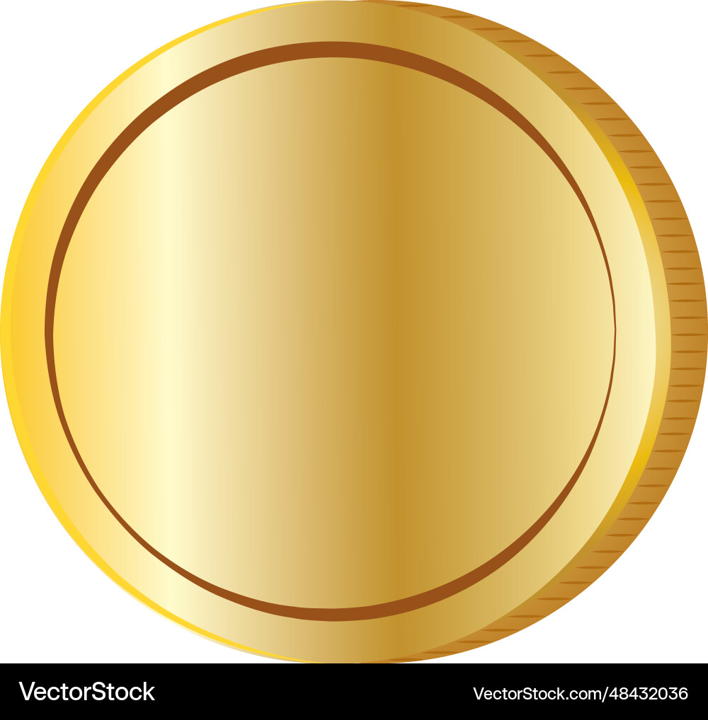 Isolated empty golden label 3d shape Vector Image