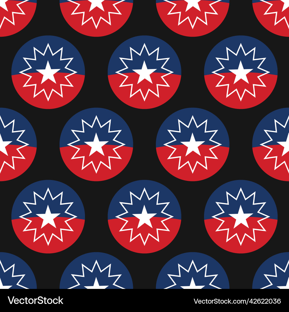 Juneteenth seamless pattern background with round Juneteenth seamless pattern background with round vector image