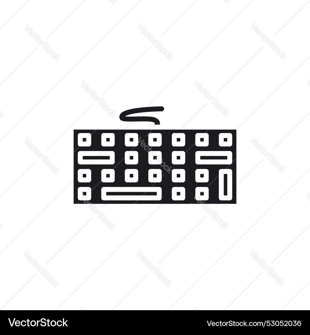 Keyboard icon set computer typing symbol vector image