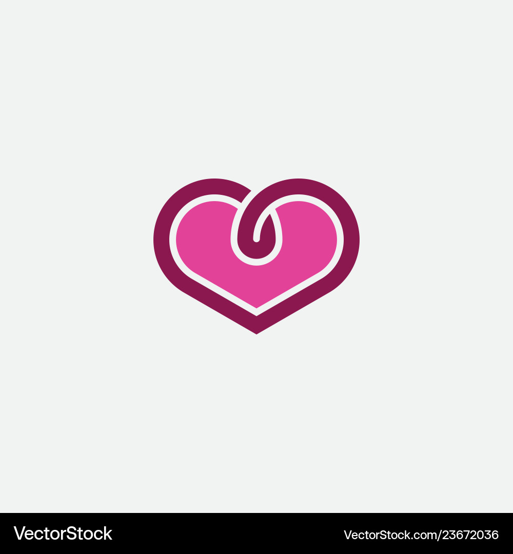 Loop heart icon symbol element Vector Image