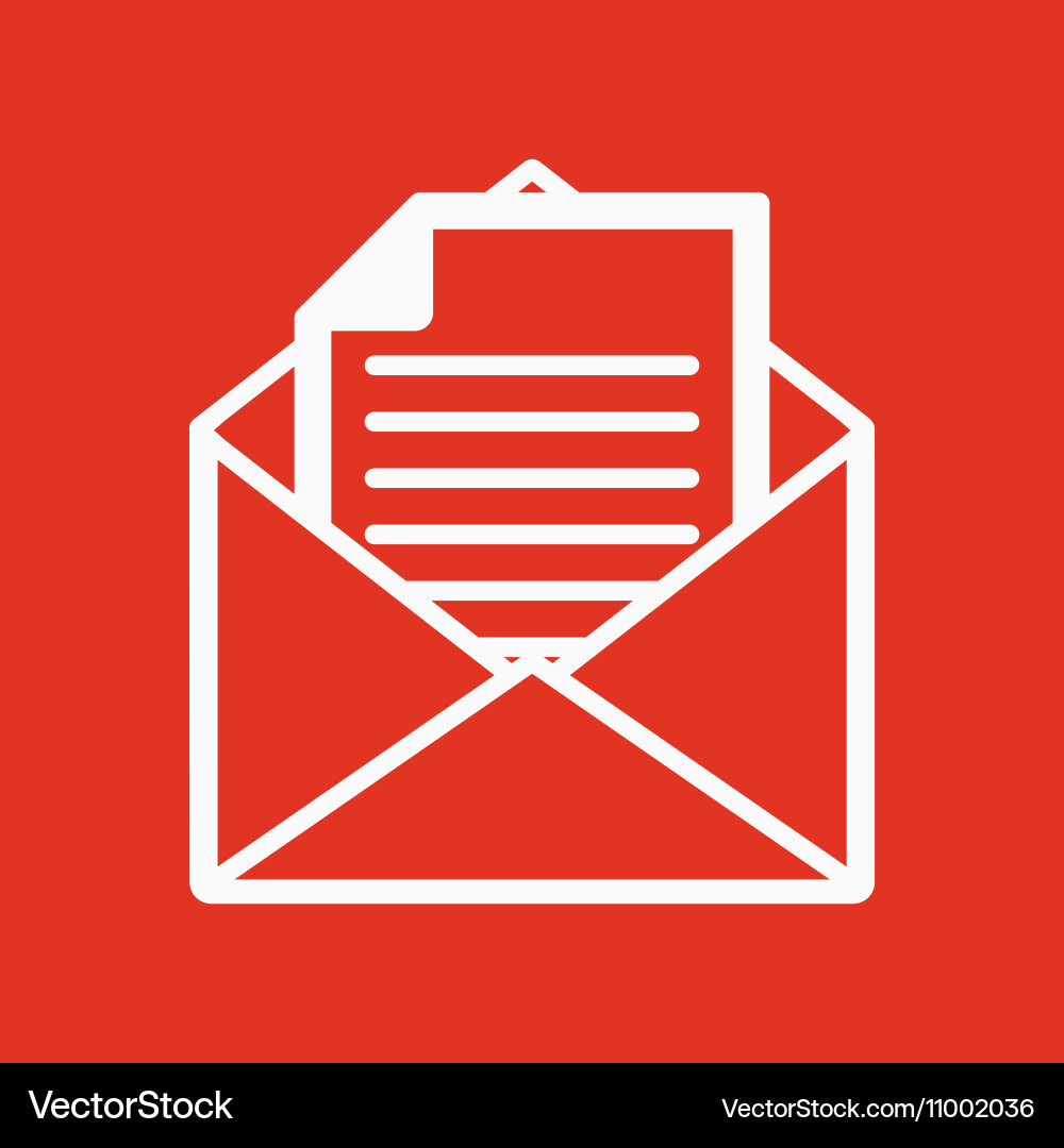 Mail icon open envelope symbol Vector Image
