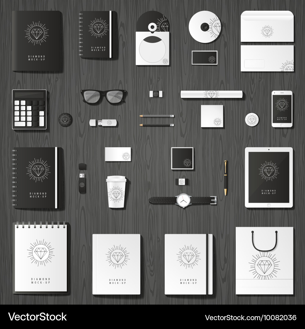 Mock up set vector image