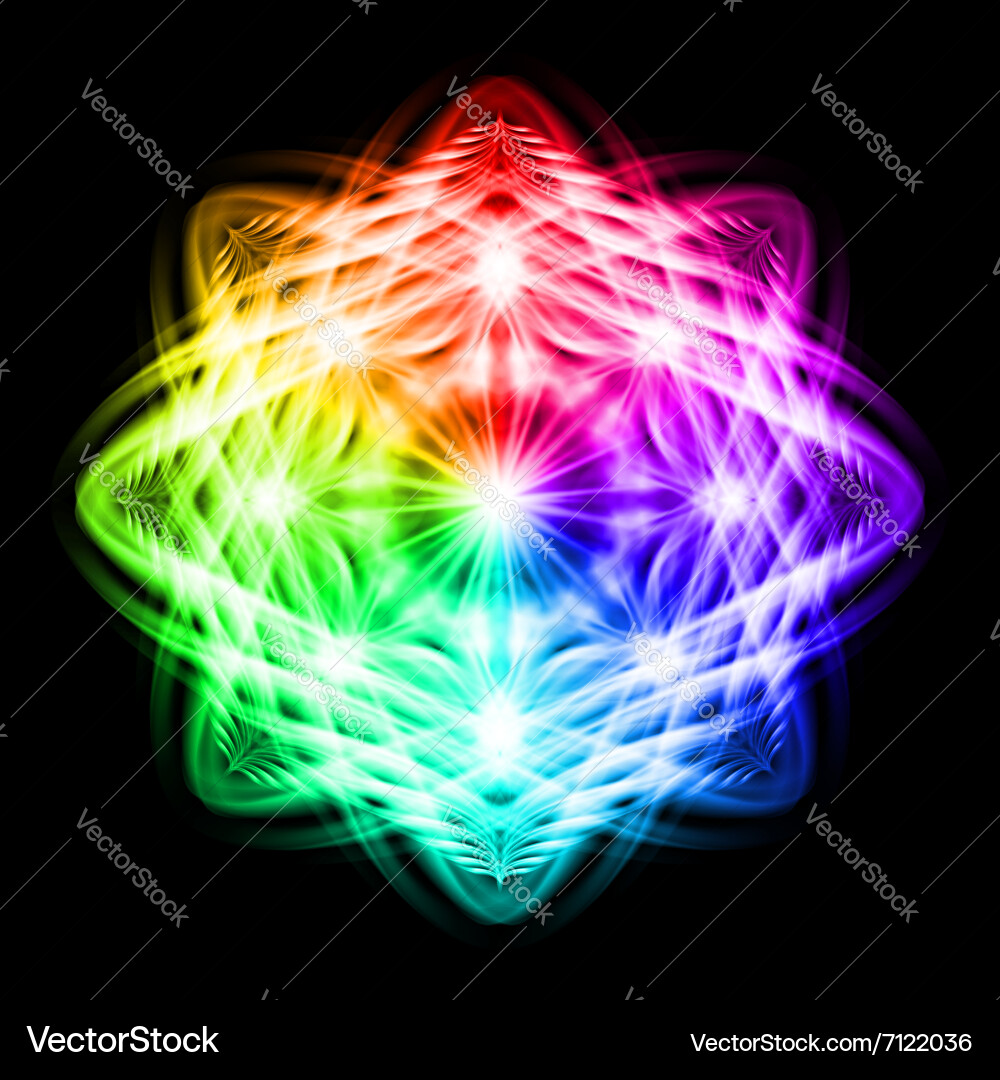 Multicolored pattern on the black background Vector Image