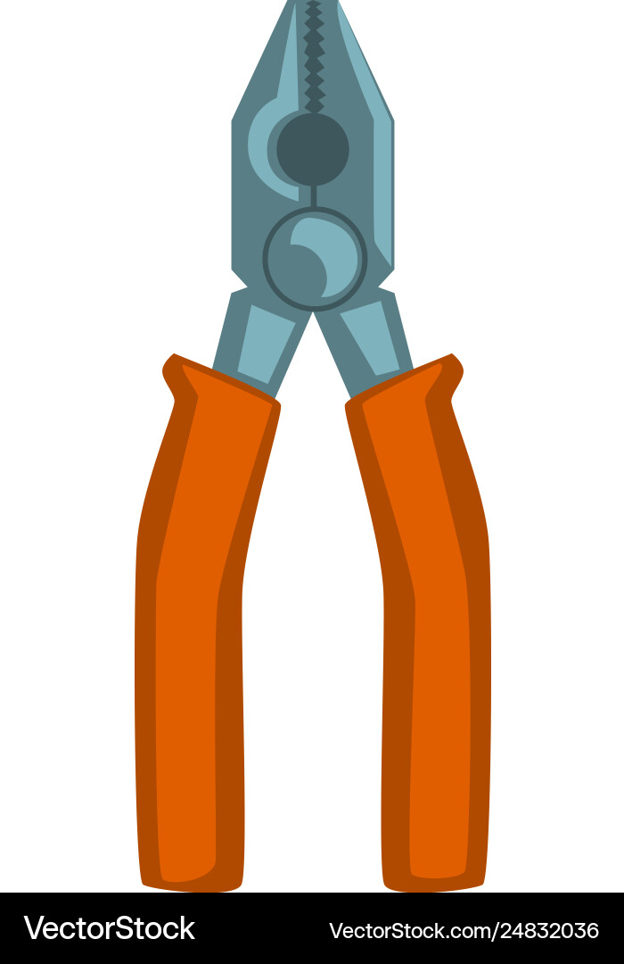 Pliers tool electrician repair instrument Pliers tool electrician repair instrument vector image