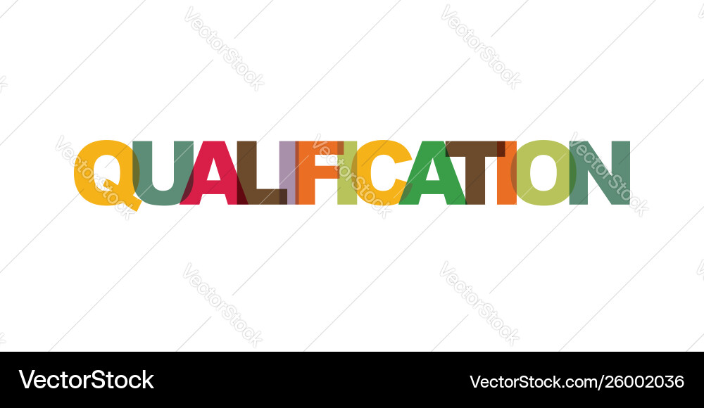 Qualifizierung Visitenkartentext moderner Schriftzug Qualifizierung Visitenkartentext moderner Schriftzug vektorbild