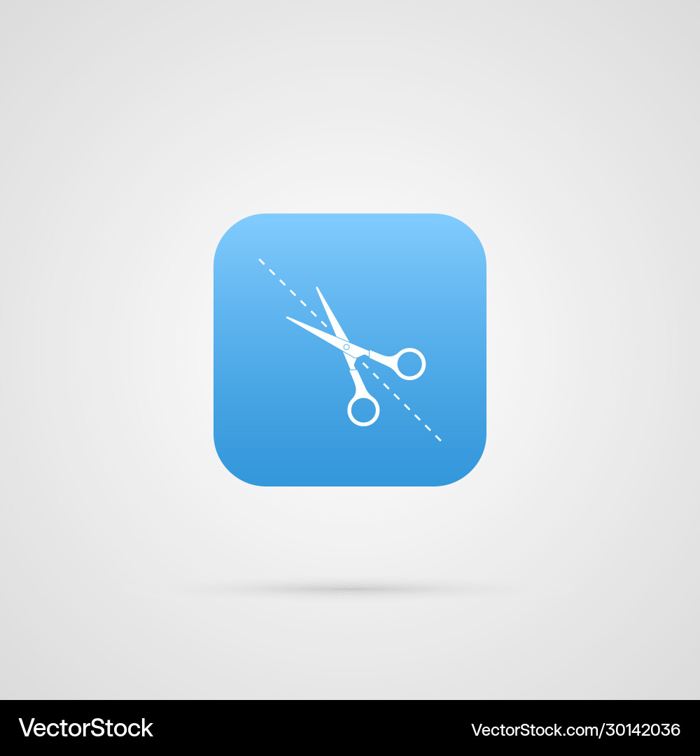 Scissors icon cut concept with open Vector Image
