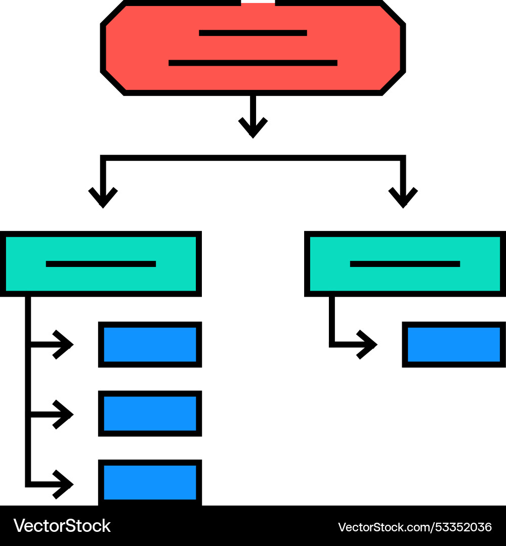 Search algorithm icon color vector image