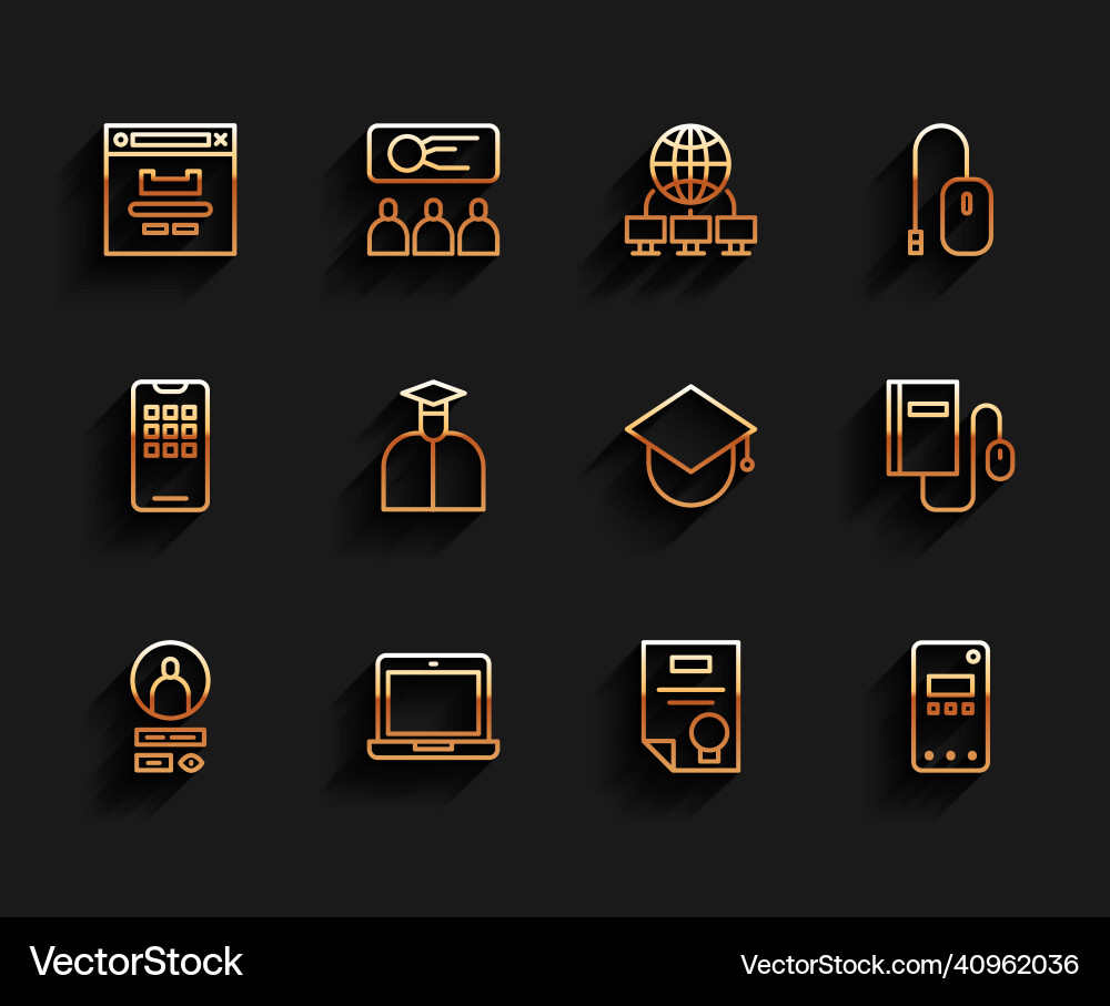 Set line create account screen laptop browser Set line create account screen laptop browser vector image
