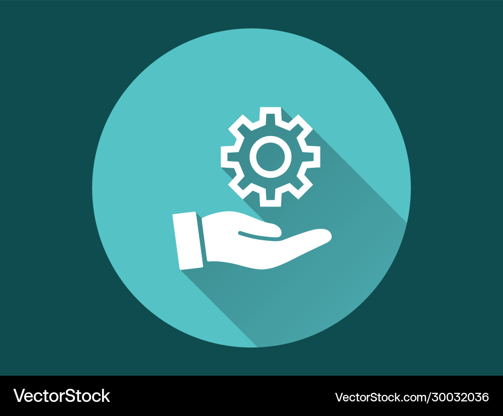 Setting security icon for graphic and web design vector image