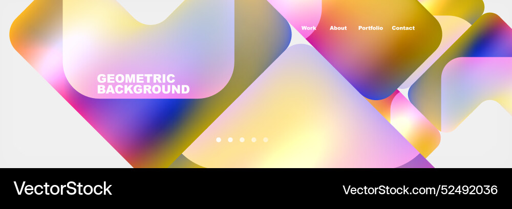 Square internet web page design template vector image