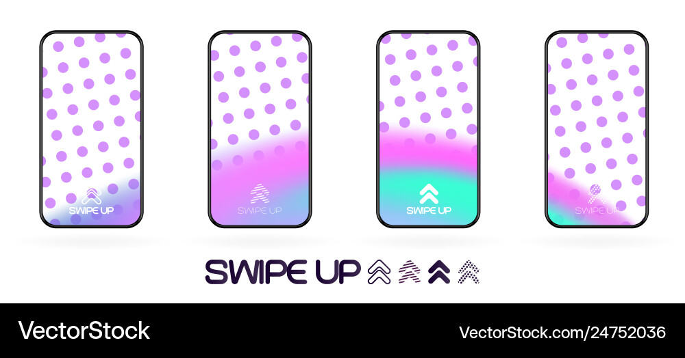 Swipe up template with abstract backdrop Swipe up template with abstract backdrop vector image