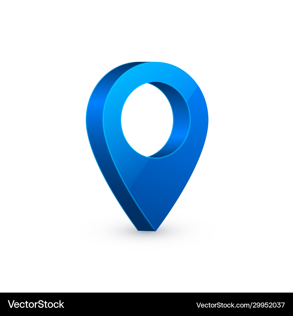 3d map pointer blue navigator symbol isolated 3d map pointer blue navigator symbol isolated vector image