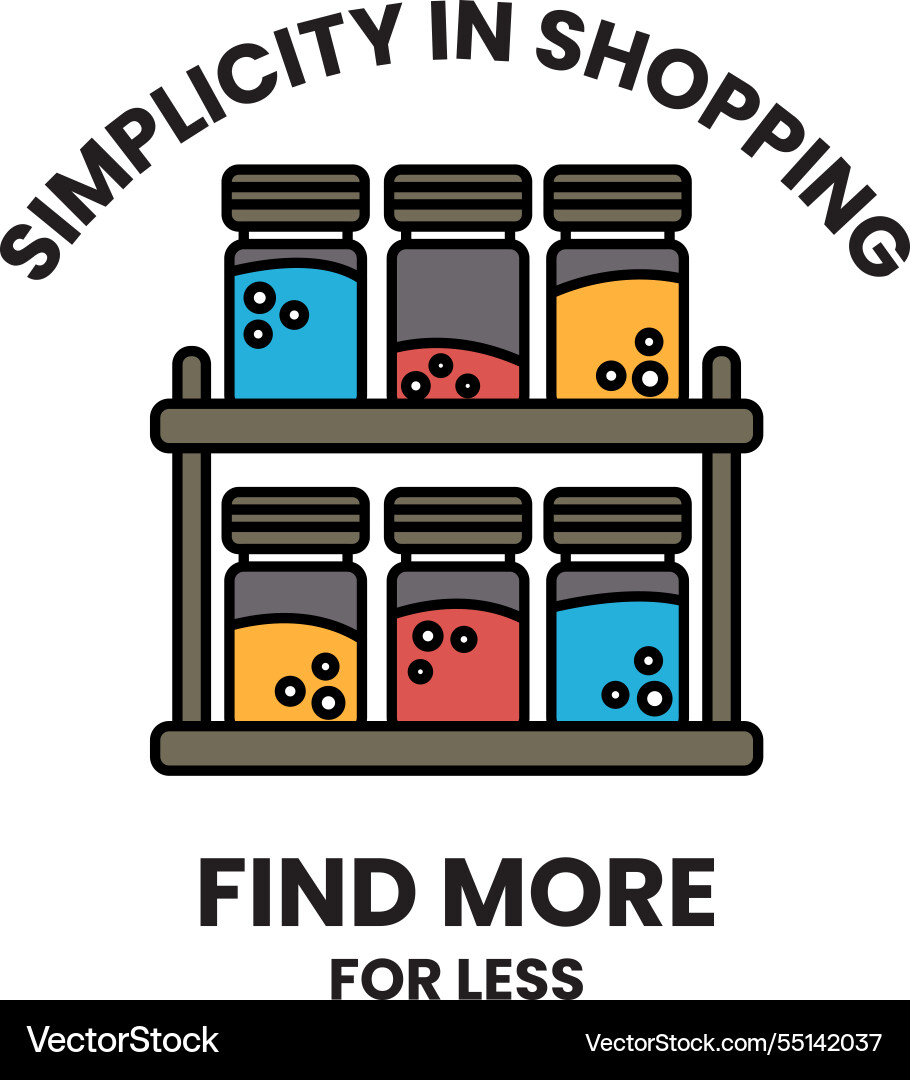 A jar of spices is displayed on shelf A jar of spices is displayed on shelf Vector Image