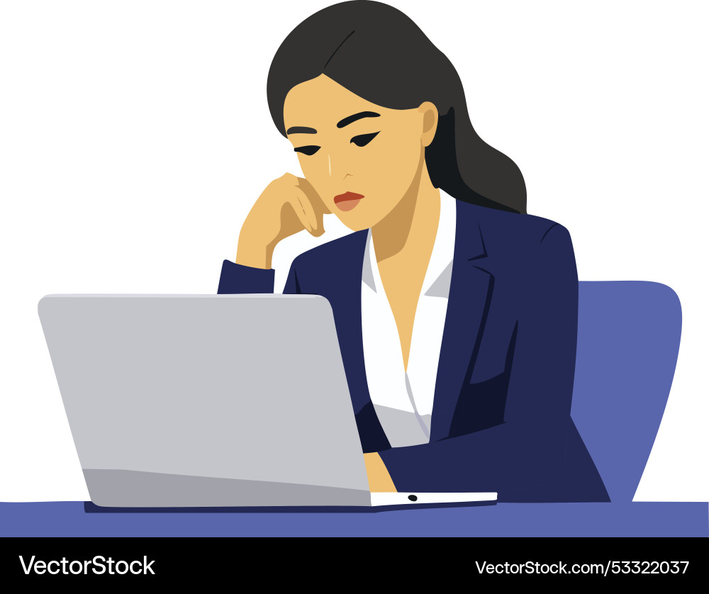 A person in front of computer Vector Image