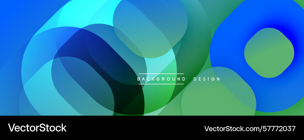 Abstract fluid shapes overlap creating vibrant Vector Image