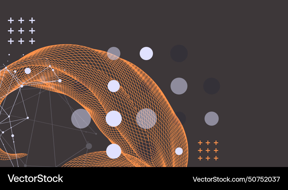 Abstract wave is made in a frame style template Vector Image