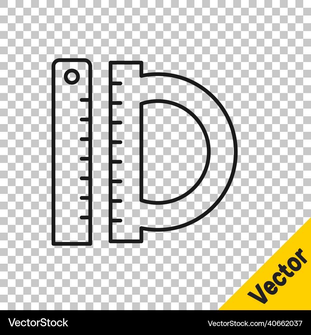 Black line protractor grid for measuring degrees Black line protractor grid for measuring degrees vector image