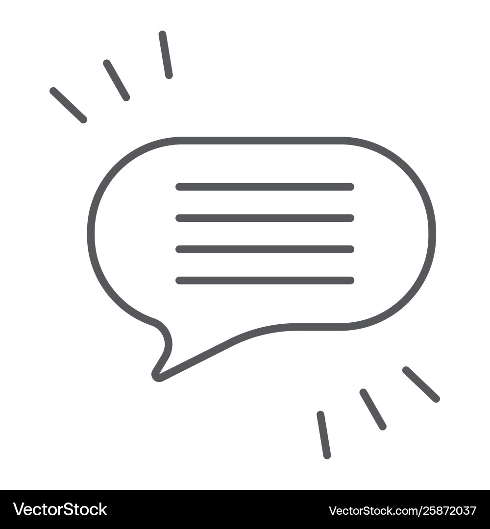 Comment thin line icon chat and dialog speech Comment thin line icon chat and dialog speech Vector Image