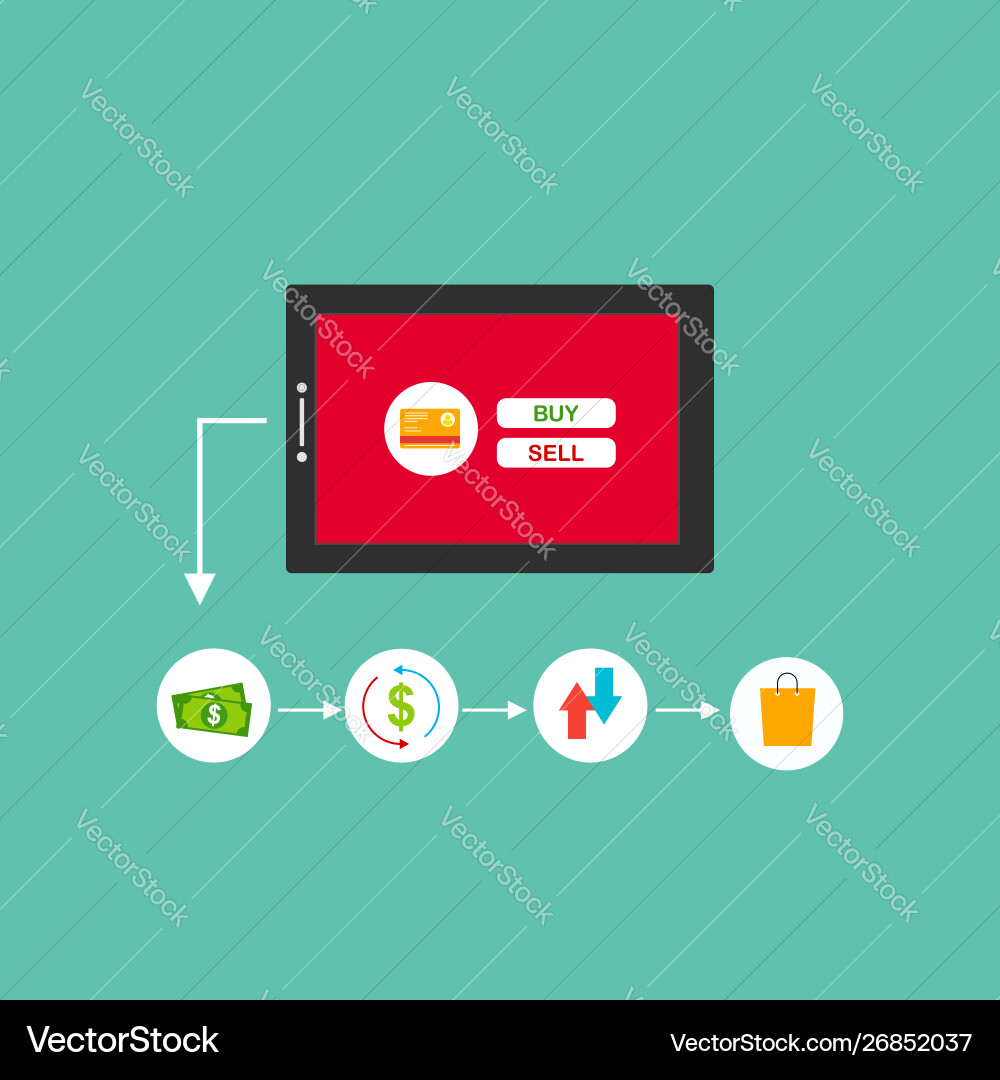 Concept online and mobile payments for web page Concept online and mobile payments for web page vector image