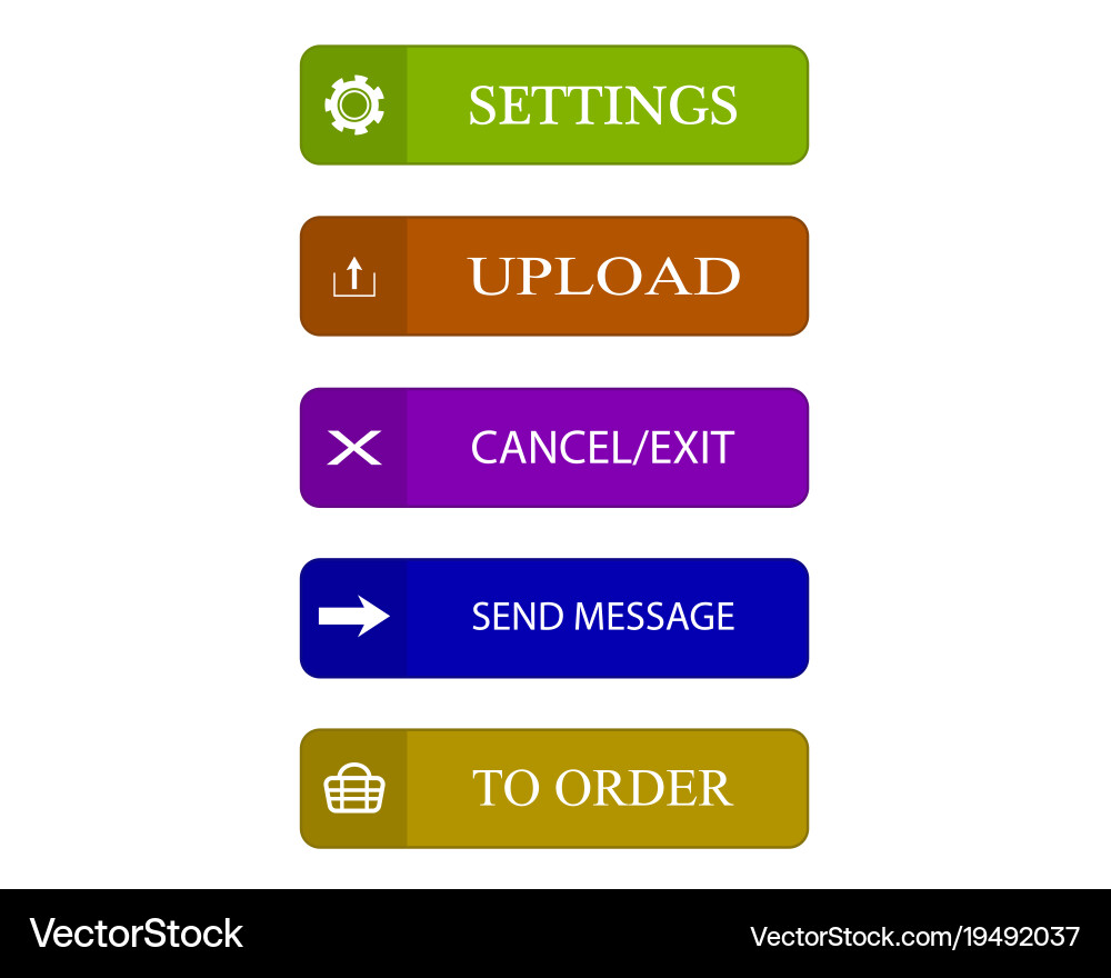 Different web buttons Vector Image