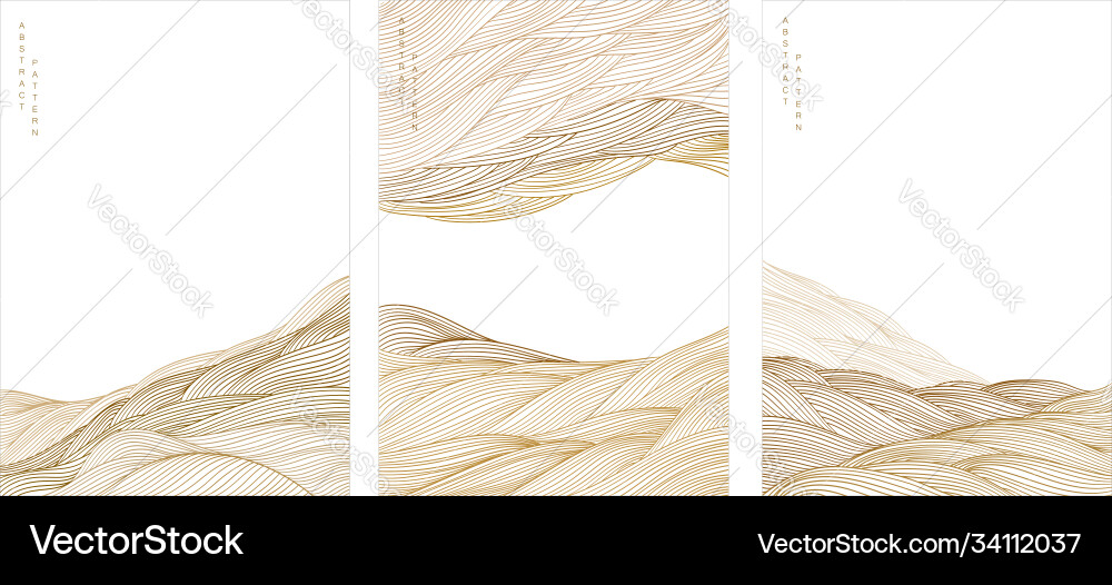 Elegant Line Wave Pattern Background vector image