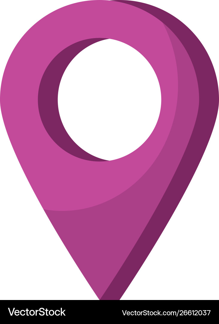 Gps location pointer navigation cartoon vector image