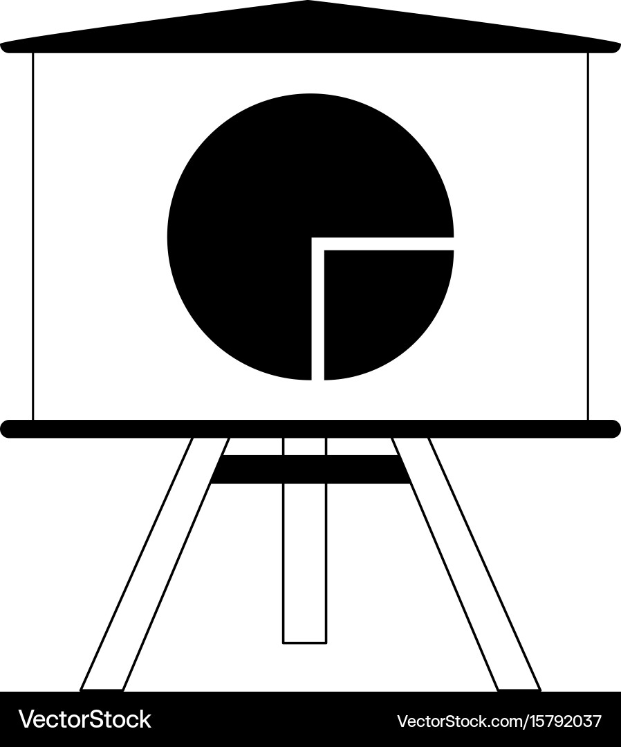 Graph chart on board icon image vector image