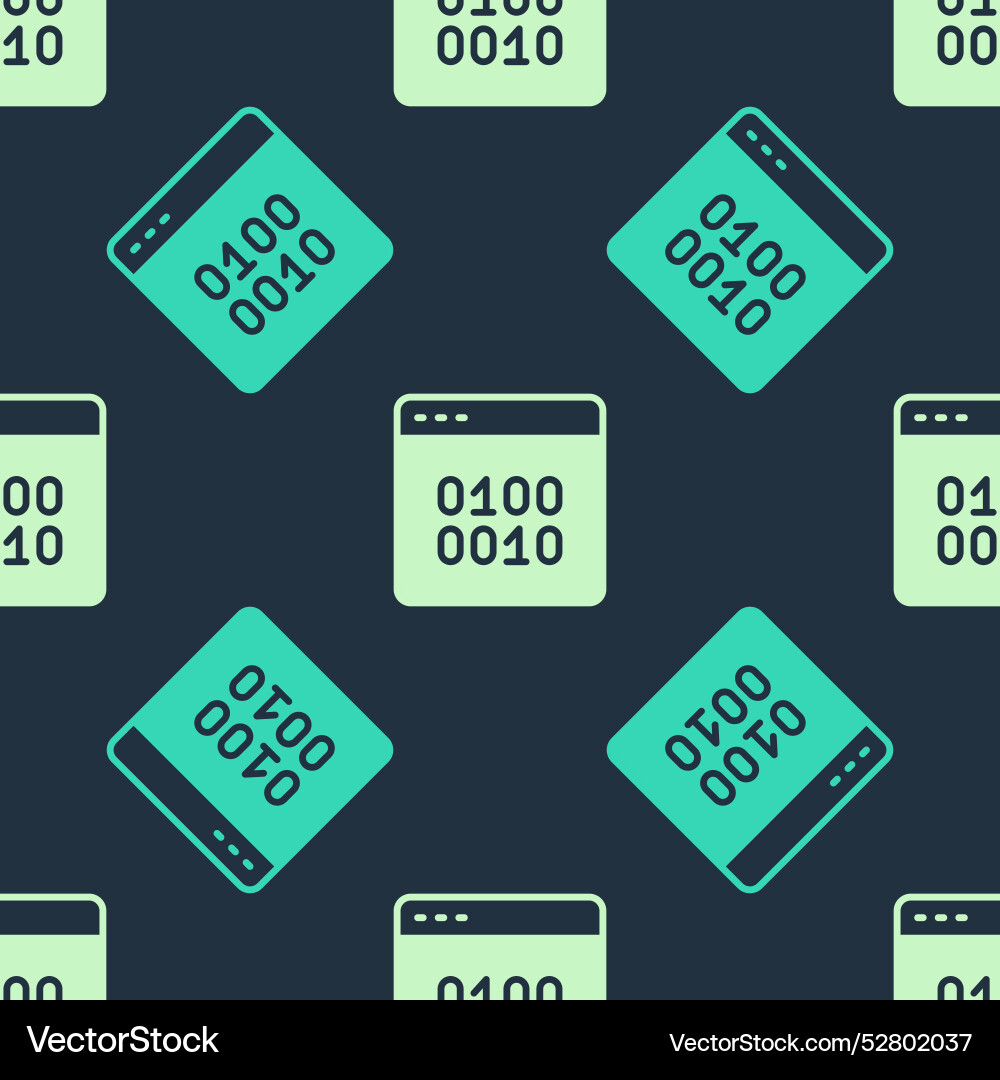 Green and beige binary code icon isolated Green and beige binary code icon isolated vector image