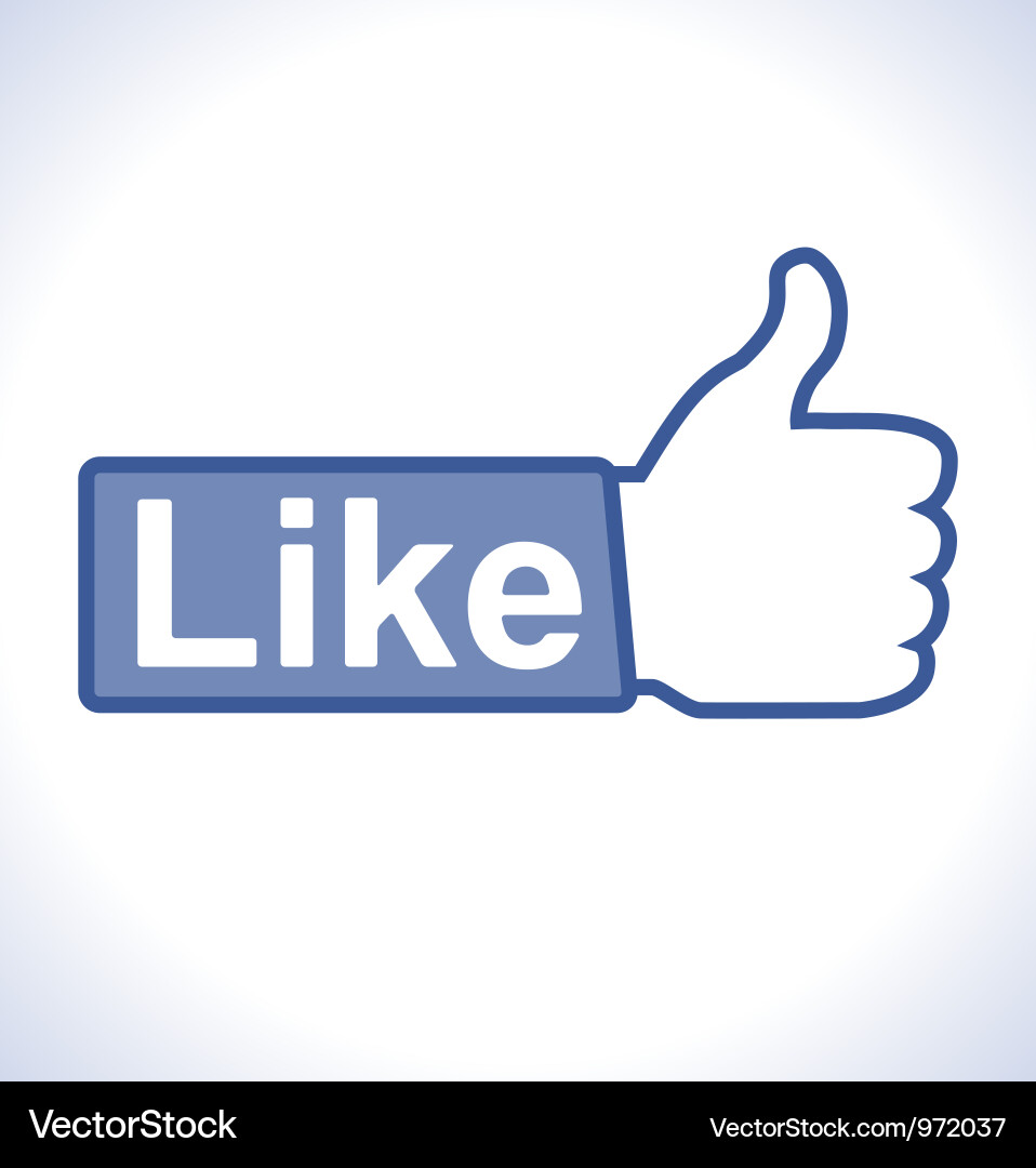 Hand with Like Button vector image