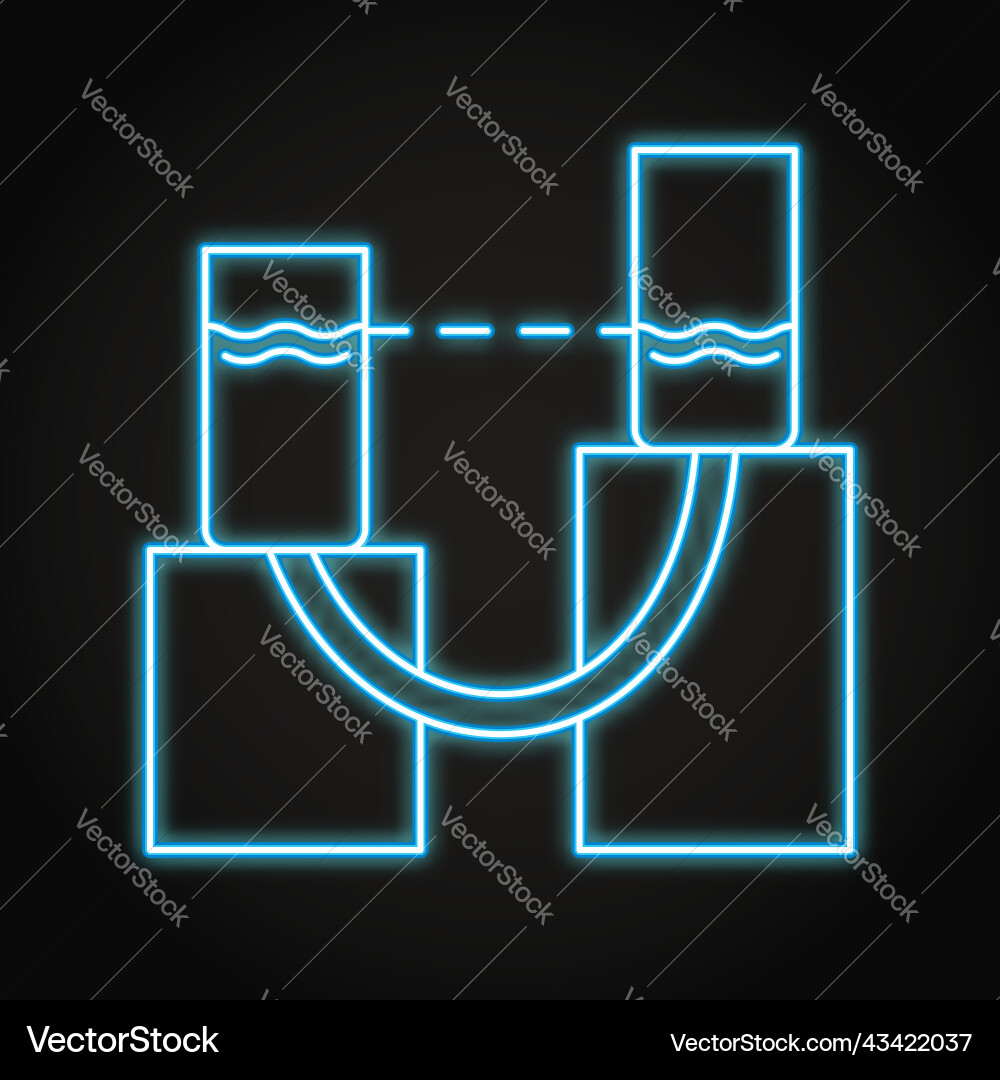 Kombinieren von Gefäßen Neon-Symbol im Linienstil Kombinieren von Gefäßen Neon-Symbol im Linienstil Vektorbild