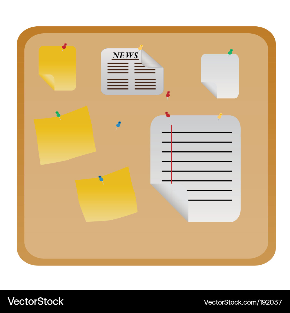 Message board vector image