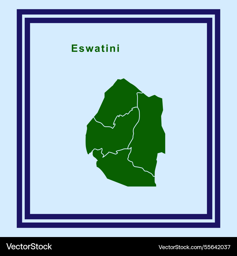 Modern map of eswatini with interactive features Modern map of eswatini with interactive features Vector Image