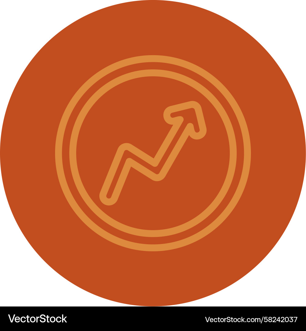 Multi-Color Zigzag Up Arrow Icon Vector Image