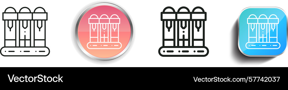 Printer icon thin linear regular and button style vector image
