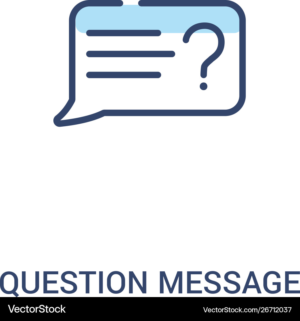 Question message concept 2 colored icon simple Question message concept 2 colored icon simple vector image