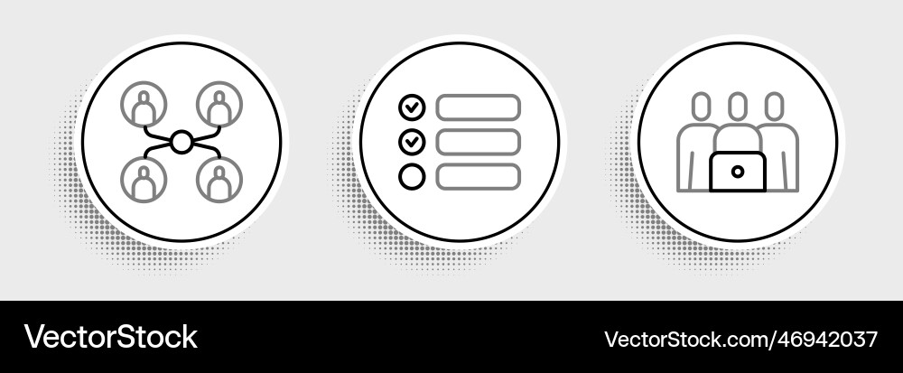 Set line online class and task list icon Set line online class and task list icon vector image