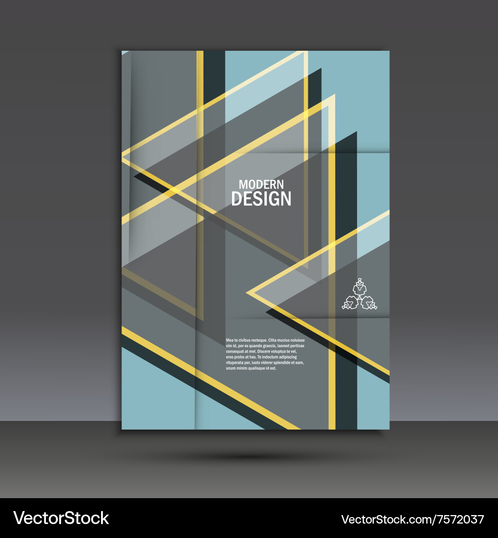 Simple large triangles on dark background vector image