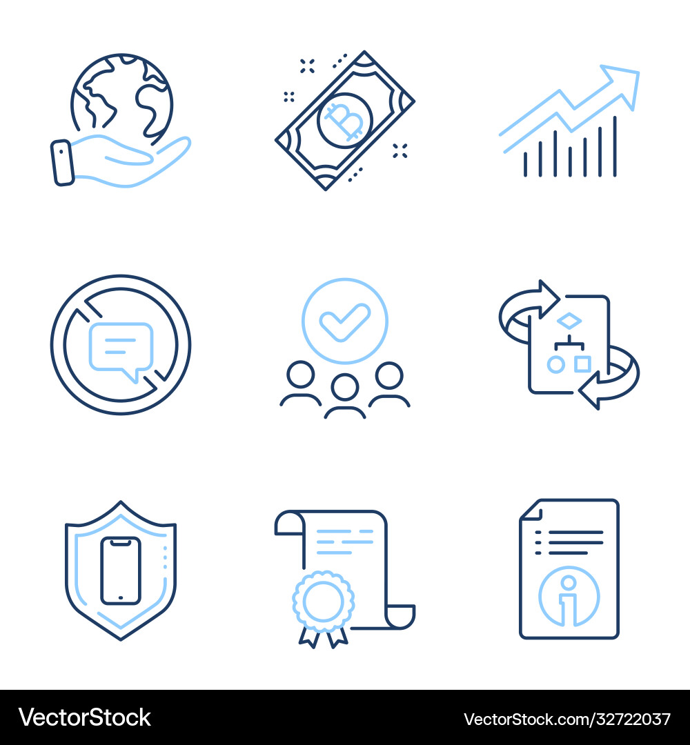 Smartphone protection technical algorithm Smartphone protection technical algorithm vector image