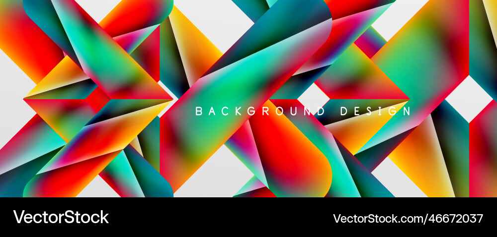 Triangle fluid color gradient abstract background vector image