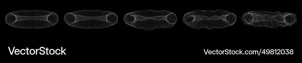 Abstract form consisting of small particles vector image