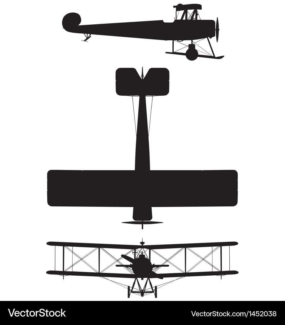 Avro 504k biplane Lizenzfreies Vektorbild VectorStock