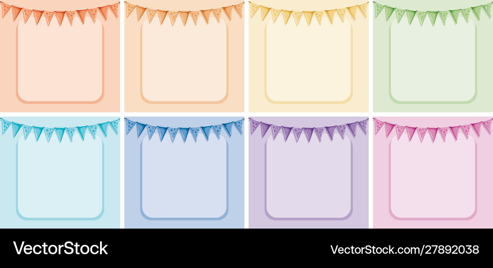 Background template with frame and flags Vector Image