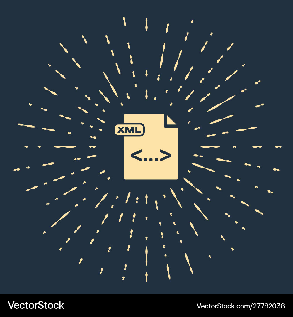 Beige xml file document download button icon Beige xml file document download button icon vector image