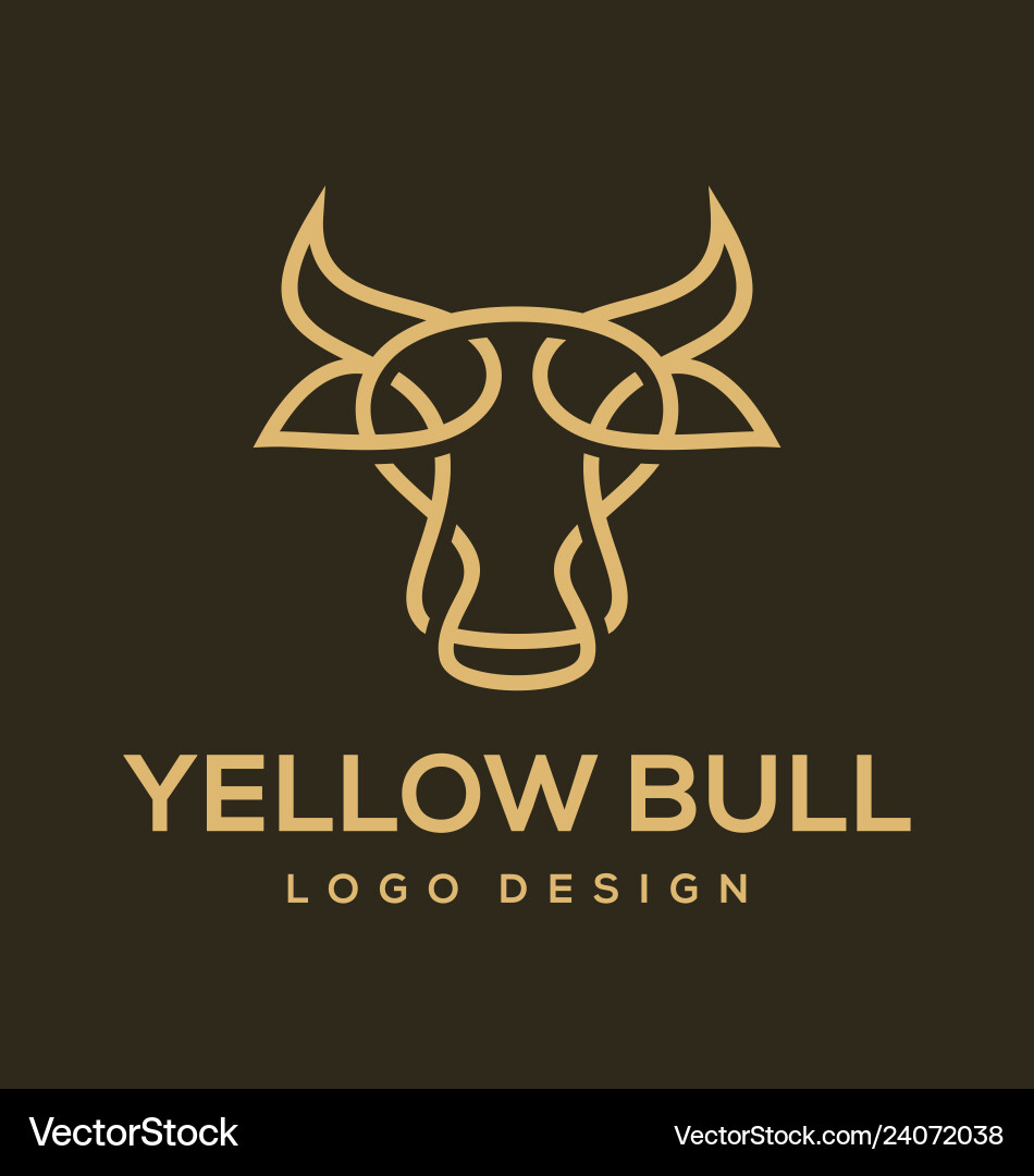 Bold Bull Logo - Modern Animal Motif Vector Image