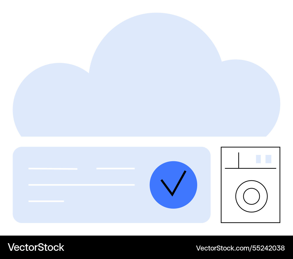 Cloud storage system with data security Cloud storage system with data security vector image