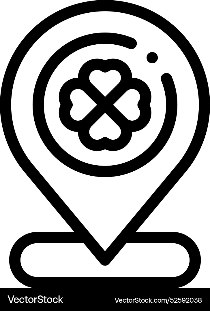 Clover icon thin linear style design isolated Clover icon thin linear style design isolated vector image