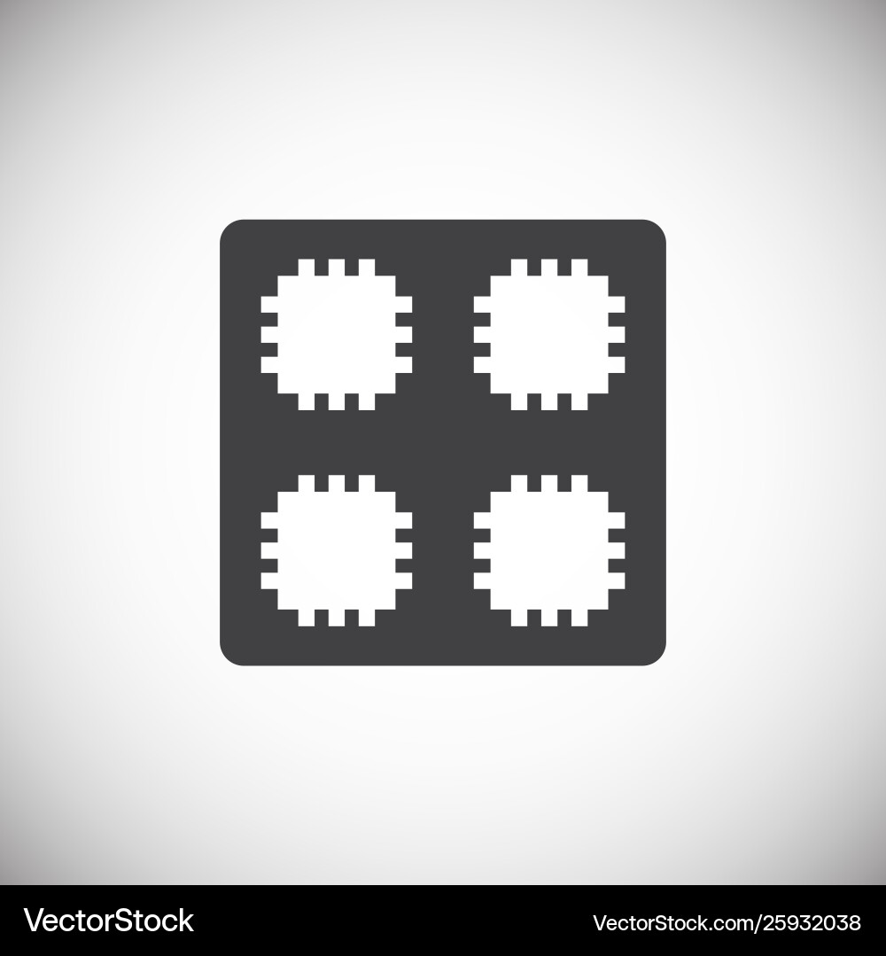 Computer chip related icon on background Computer chip related icon on background Vector Image
